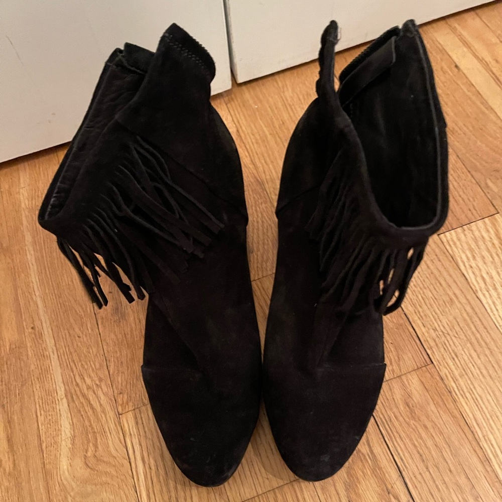 rag & bone suede booties — gently used but in overall great condition